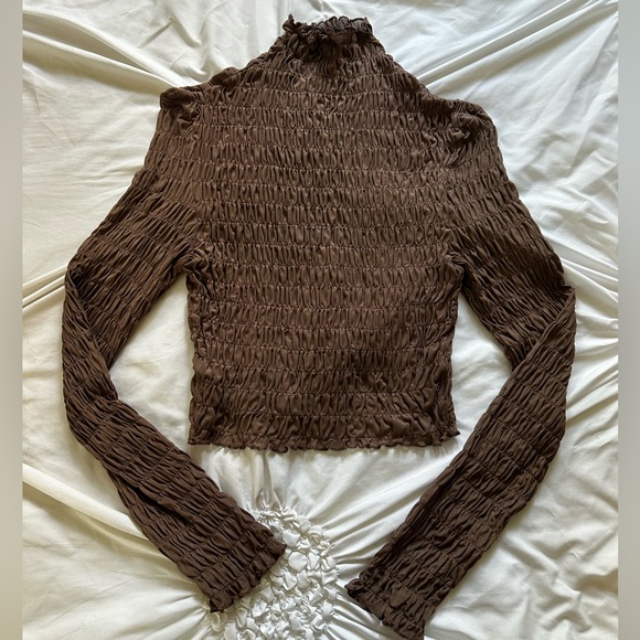 Dynamite Chiffon Long Sleeve Top - Picture 2 of 3